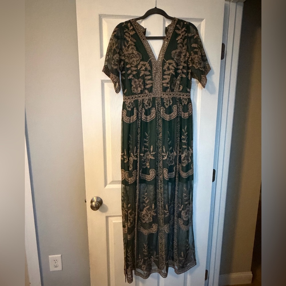 Altar’d State Cantina Emerald Green Dress